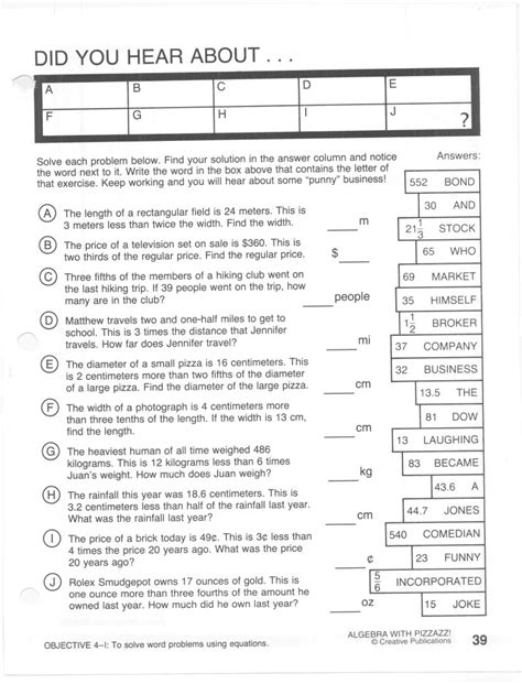 free pre algebra 8th grade worksheets. . 1989 creative publications answer key